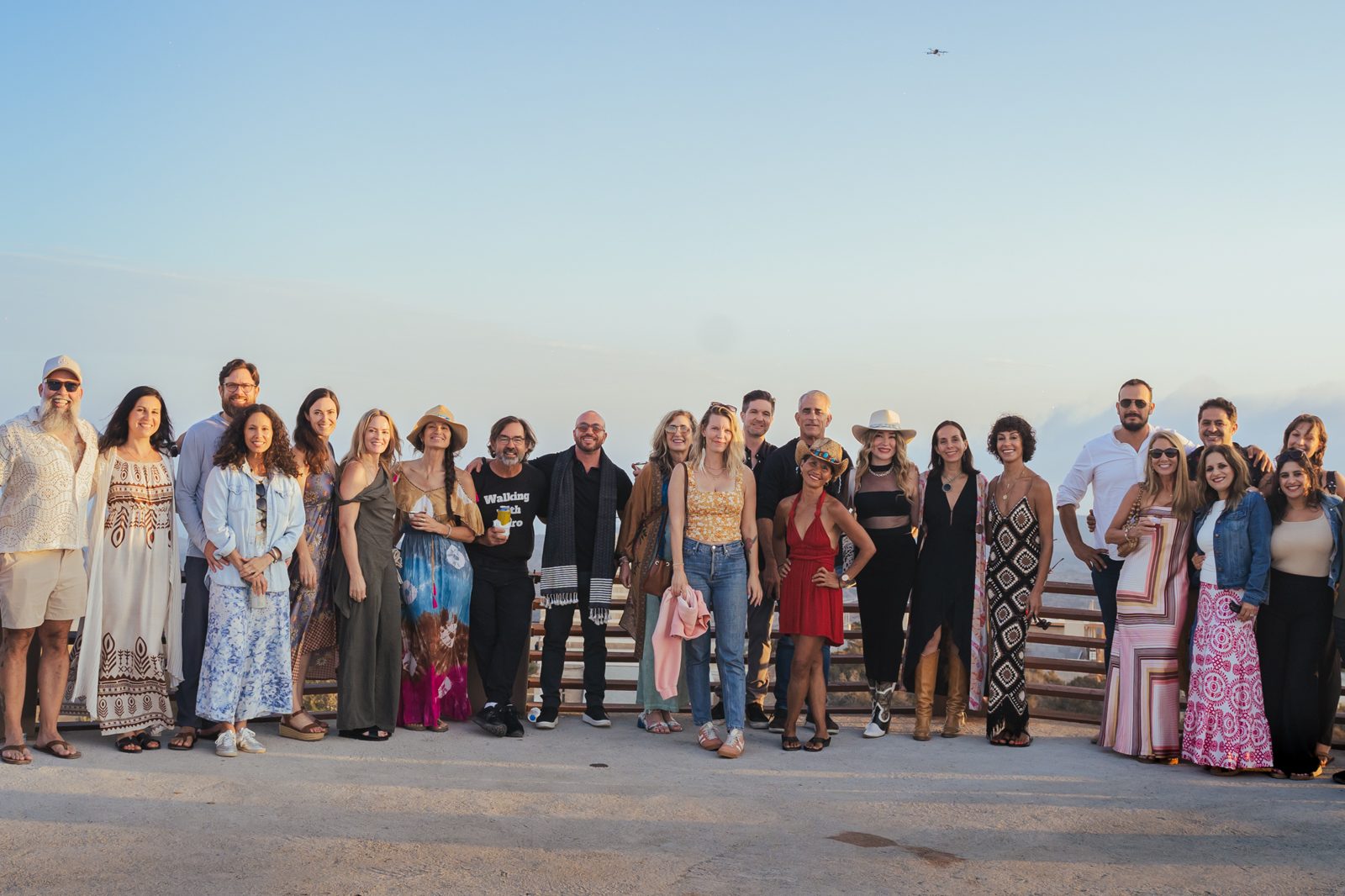Ethos Baja community at a sunset gathering